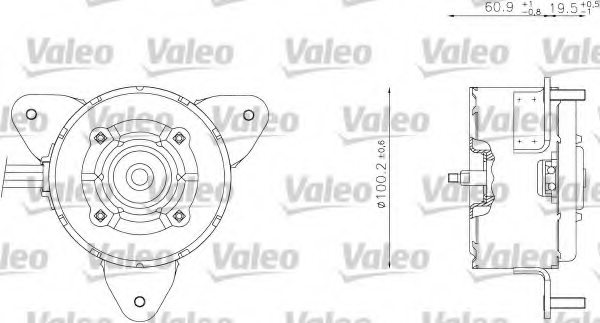 VALEO 698338 Electric Motor, radiator fan